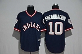 Cleveland Indians #10 Edwin Encarnacion Mitchell And Ness Navy Blue 1976 Turn Back The Clock Stitched MLB Jersey,baseball caps,new era cap wholesale,wholesale hats